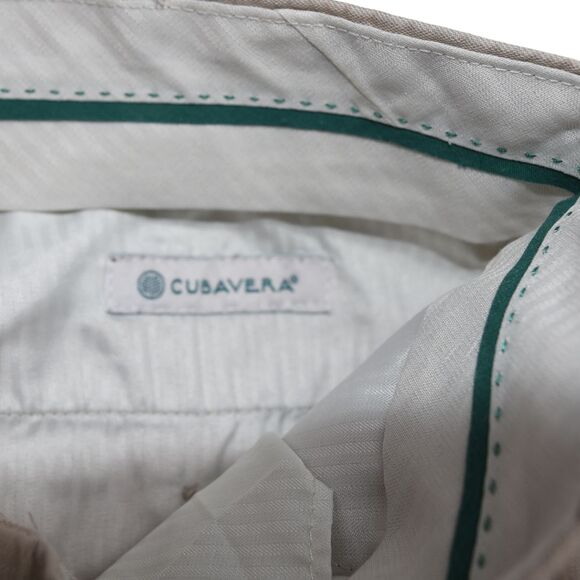 Cubavera Linen Blend Straight Leg Pants 34x30 (34x28 actual) Beige Minimalist - Picture 8 of 9